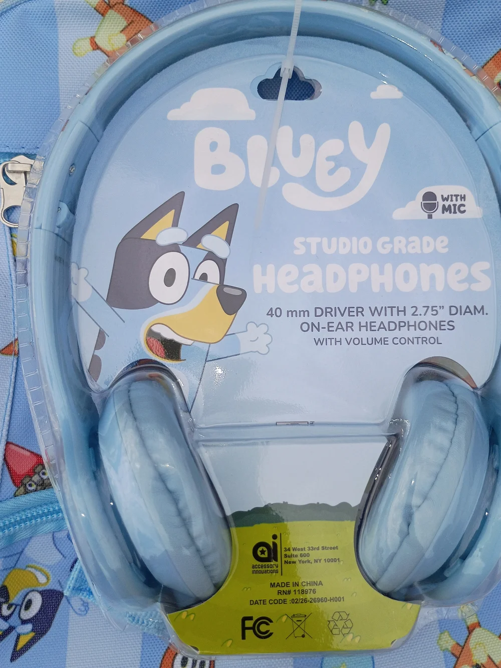 Bluey Kids Backpack with Matching Light Blue Headphones - Blue